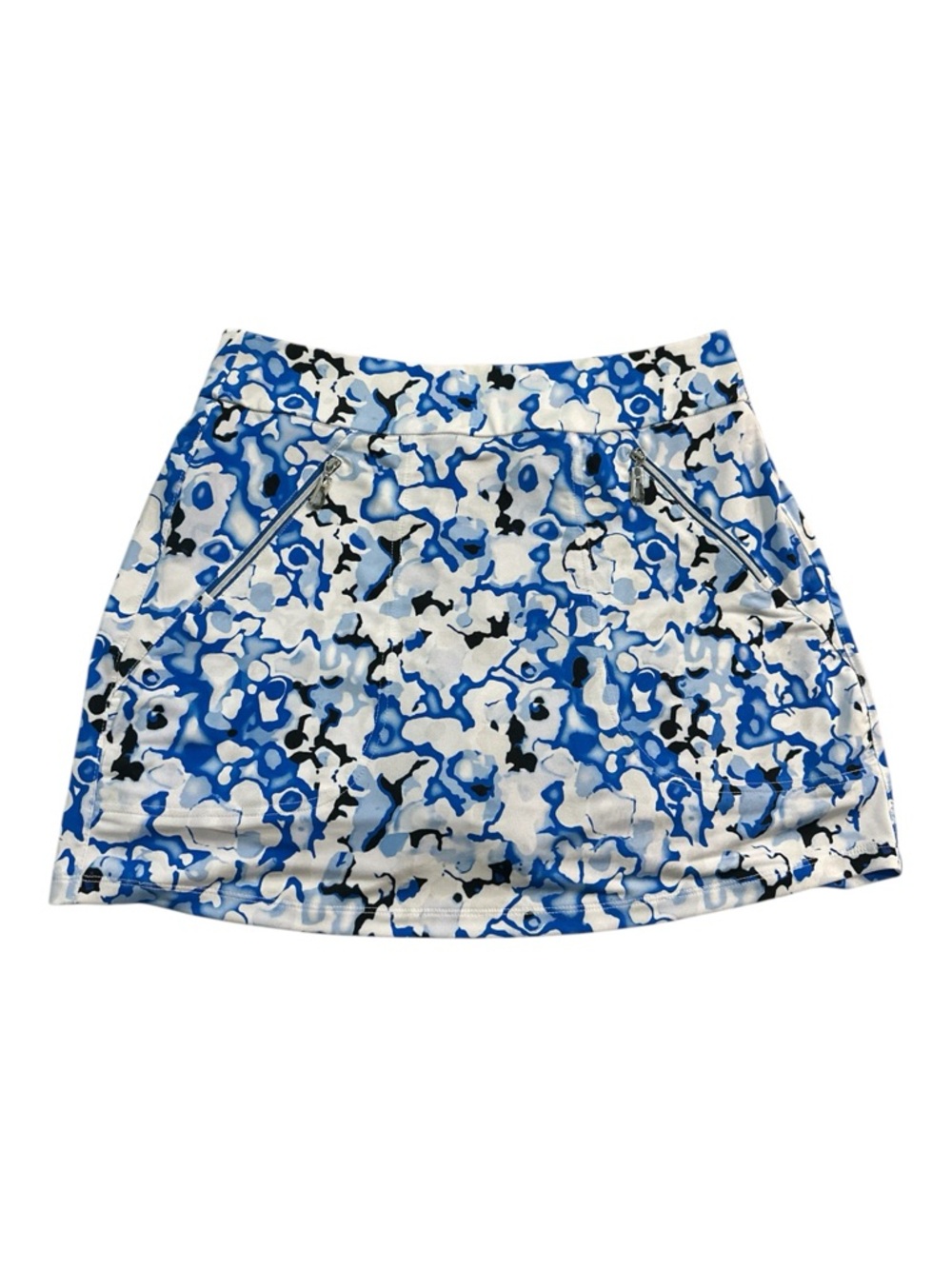jamie sadock White and Blue Print Mini Skirt Size M - Picture 3 of 11